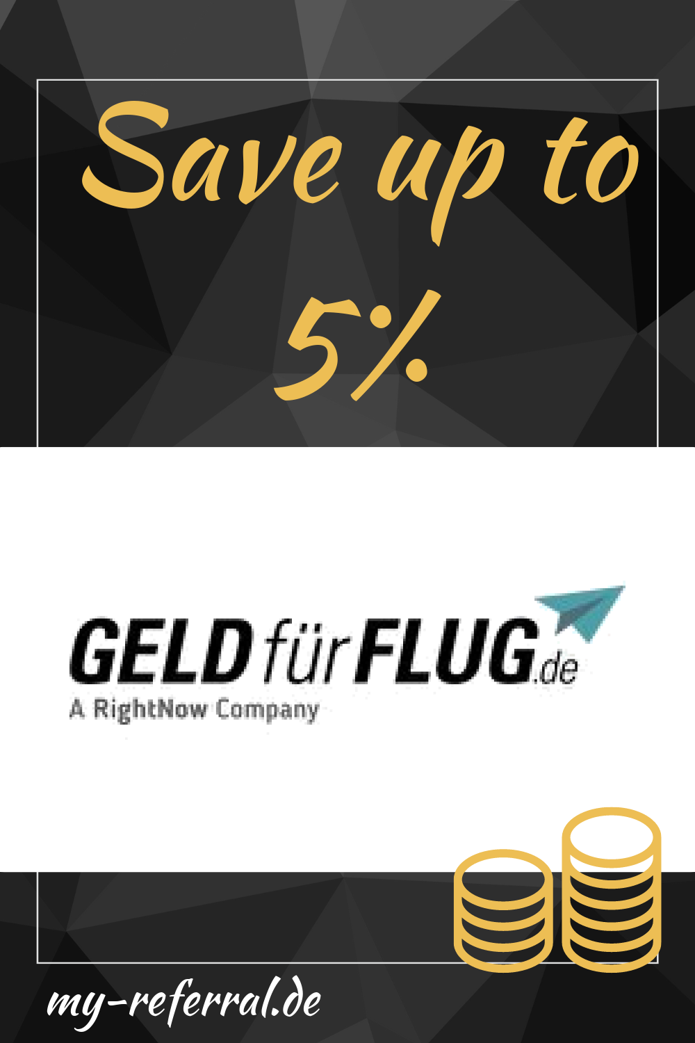 Geld für Flug Logo