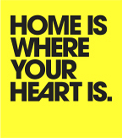 HOME IS WHERE YOUR HEART IS. Logo